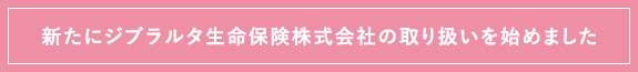 新たにジブラルタ保険株式会社の取り扱いを始めました